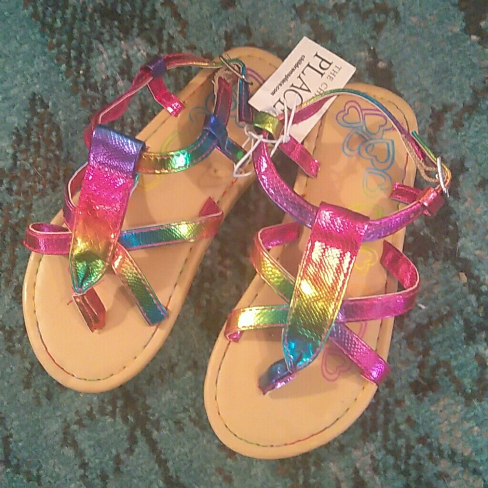 Girls Mermaid/Unicorn Holographic Colored Sandals!